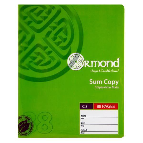 Ormond C3 88 Page Durable Cover - Sum Copy Book by Ormond on Schoolbooks.ie