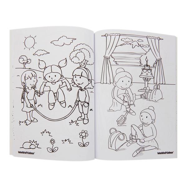 A4 48 Page Colour Fun Perforated Colouring Book - Princesses, Fairies and More by World of Colour on Schoolbooks.ie
