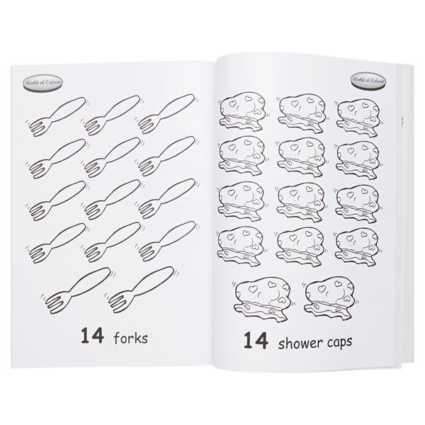 A4 96 Page Perforated Colouring Book - Number Fun by World of Colour on Schoolbooks.ie