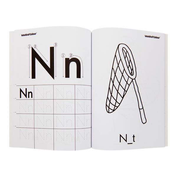 A4 96 Page Perforated Colouring Book - Learning Letters by World of Colour on Schoolbooks.ie