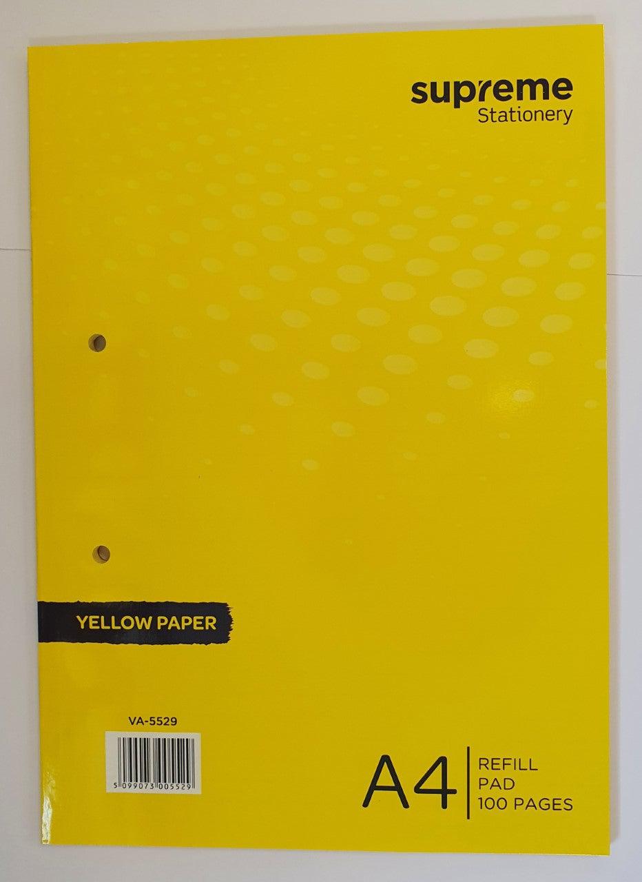 ■ Supreme Stationery - Visual Aid A4 Refill Pad 100 Page - Yellow by Supreme Stationery on Schoolbooks.ie