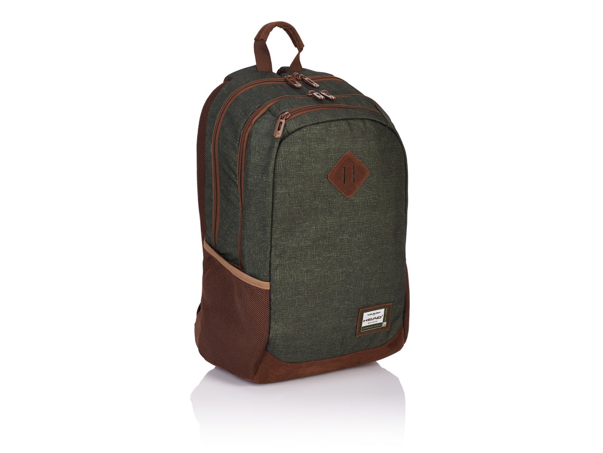 ■ Head - Green and Brown Backpack 17 inch by Head on Schoolbooks.ie