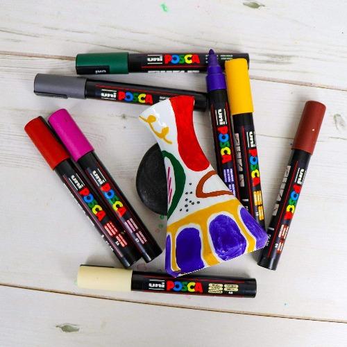Posca PC - 5M Medium Bullet Tip - Wallet of 8 Heritage Deep Colours by Posca on Schoolbooks.ie