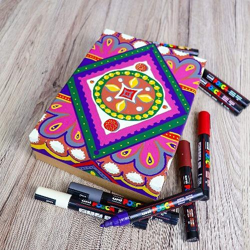 Posca PC - 5M Medium Bullet Tip - Wallet of 8 Heritage Deep Colours by Posca on Schoolbooks.ie