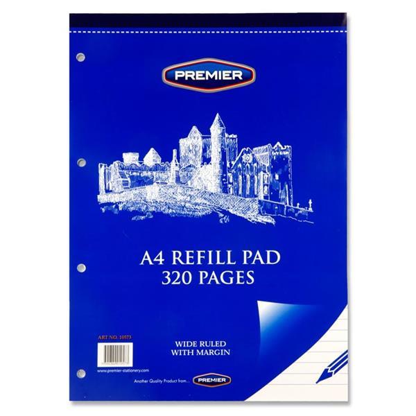 Premier A4 320pg Refill Pad - Top Bound by Premier on Schoolbooks.ie