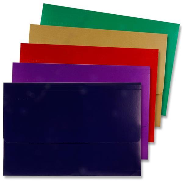Concept - Pack of 5 A4 Document Wallets - Card by Concept on Schoolbooks.ie