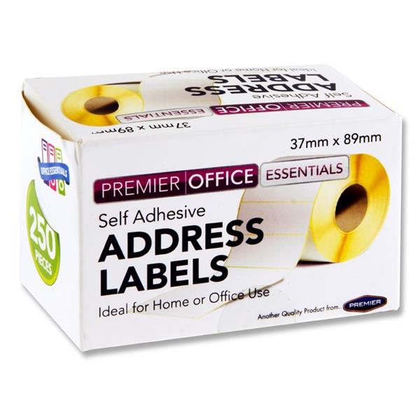 Concept - Self Adhesive White Address Labels - Roll of 250 by Concept on Schoolbooks.ie