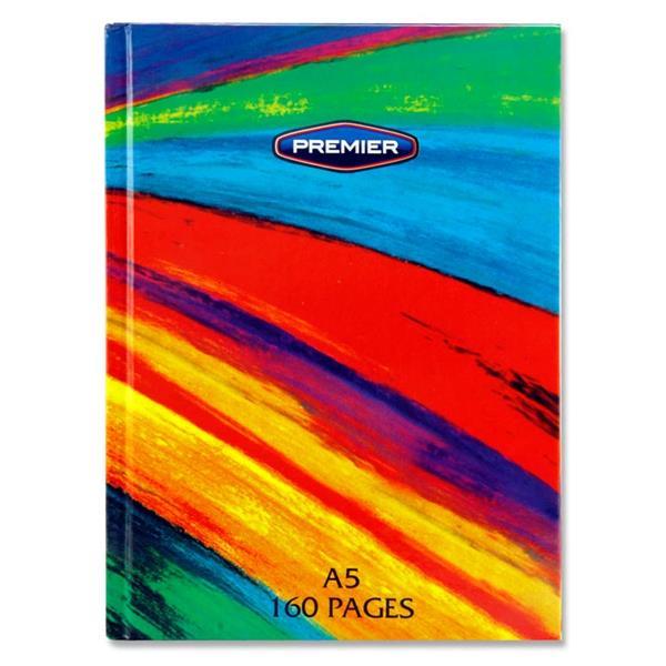 Rainbow A5 160pg Hardcover Notebook by Premier Stationery on Schoolbooks.ie