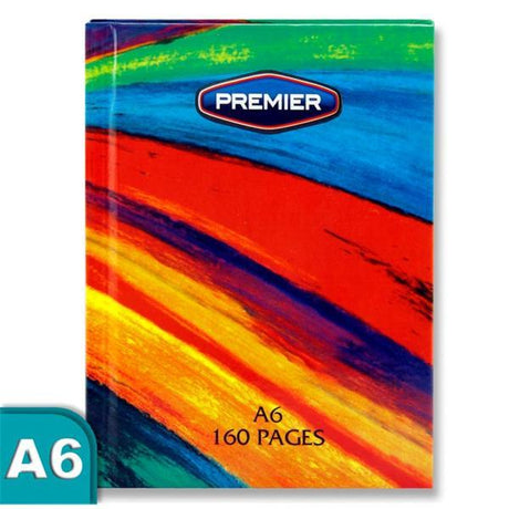Rainbow A6 160pg Hardcover Notebook by Premier on Schoolbooks.ie