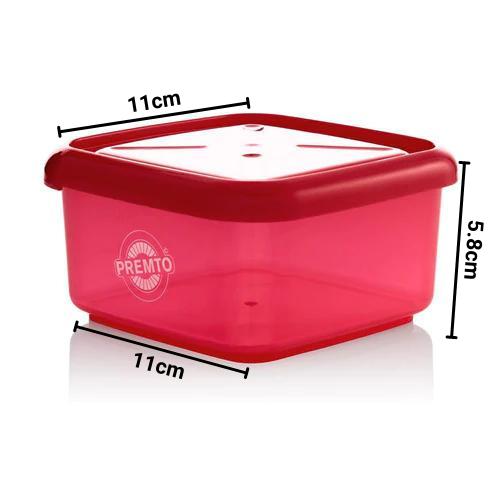 Premto - Pastel Square Meal Box - Ketchup Red by Premto on Schoolbooks.ie