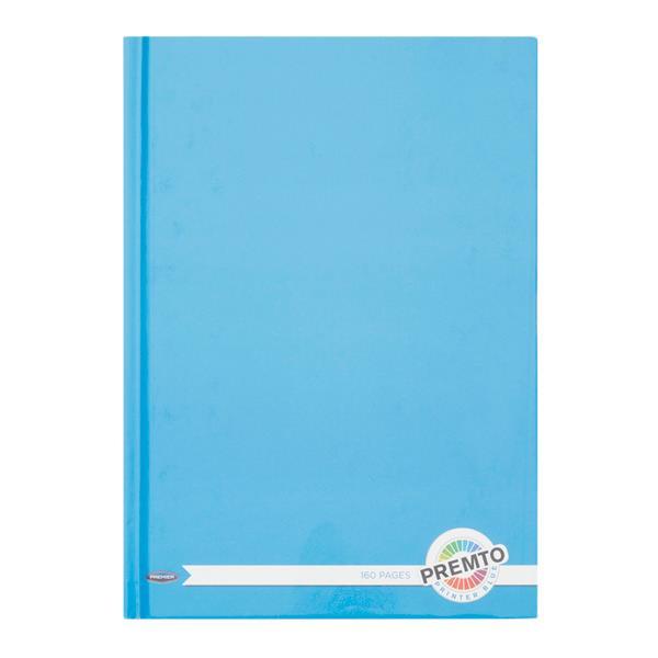 ■ Premto - A5 160 Page Hardcover Notebook - Printer Blue by Premto on Schoolbooks.ie