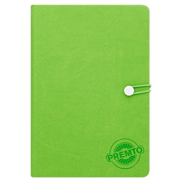 Premto - A5 192 Page Hardcover Pu Notebook With Elastic - Caterpillar Green by Premto on Schoolbooks.ie