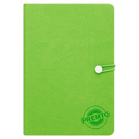 Premto - A5 192 Page Hardcover Pu Notebook With Elastic - Caterpillar Green by Premto on Schoolbooks.ie