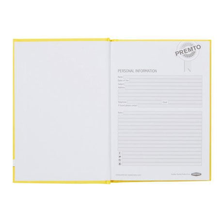 Premto - A6 160 Page Hardcover Notebook - Sunshine by Premto on Schoolbooks.ie