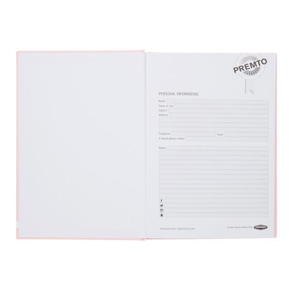 Premto - Pastel A5 160 Page Hardcover Notebook - Pink Sherbet by Premto on Schoolbooks.ie