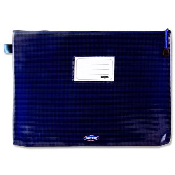 Premier Premtone A4+ Extra Durable Mesh Wallet - Admiral Blue by Premtone on Schoolbooks.ie