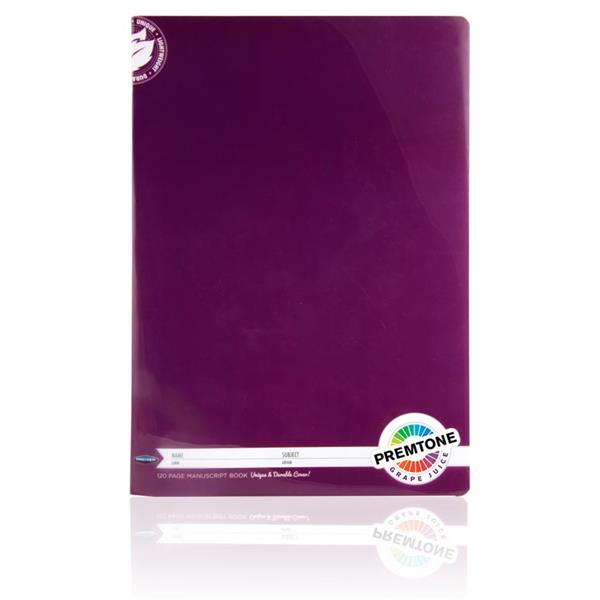 Premtone - A4 - 120 Page - Durable Cover Manuscript Book - Pack of 5 by Premtone on Schoolbooks.ie