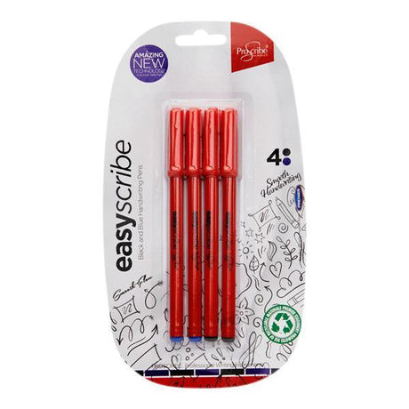 ProScribe - Handwriting Pens - 2 Blue + 2 Black by ProScribe on Schoolbooks.ie