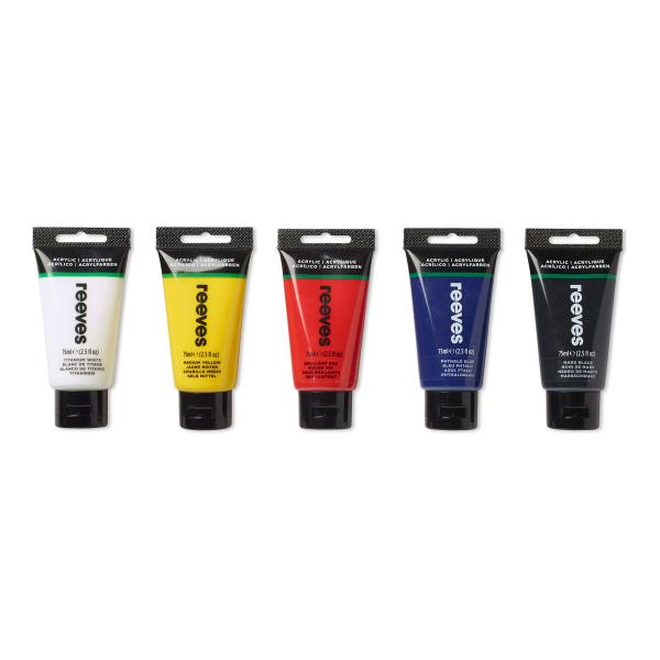 ■ Reeves - Fine Acrylic Tube Set 5 x 75ml by Reeves on Schoolbooks.ie