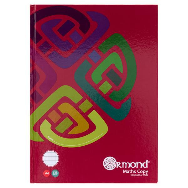A4 Hardback Maths Copy - 128 pages by Ormond on Schoolbooks.ie