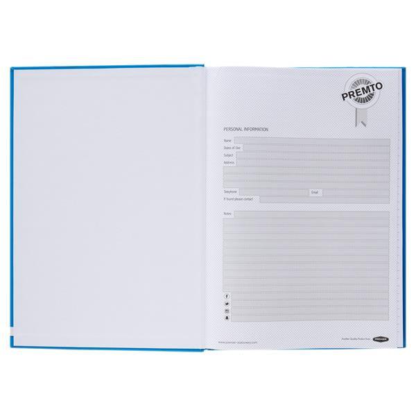 Premier Premtone A4 160pg Hardcover Notebook - Printer Blue by Premtone on Schoolbooks.ie