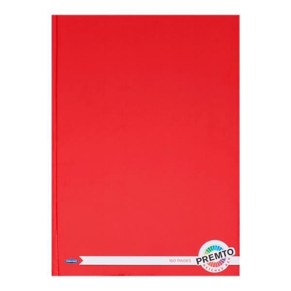 Premto - A4 160pg Hardcover Notebook - Red by Premto on Schoolbooks.ie