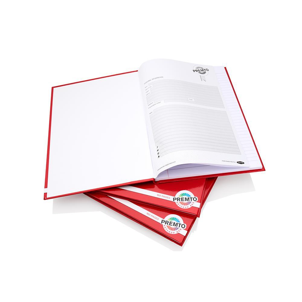 Premto - A4 160pg Hardcover Notebook - Red by Premto on Schoolbooks.ie