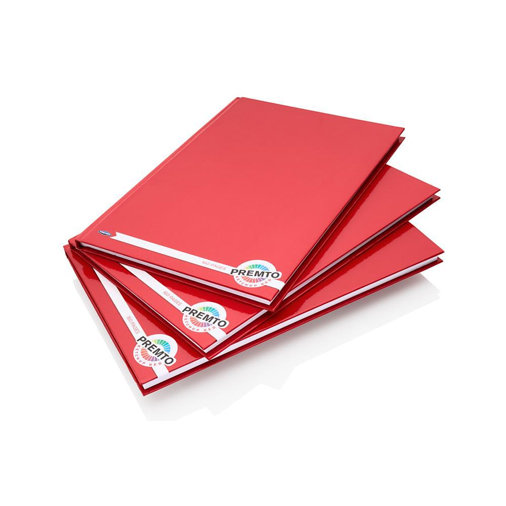 Premto - A4 160pg Hardcover Notebook - Red by Premto on Schoolbooks.ie