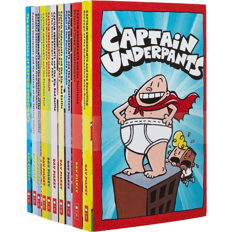 ■ Captain Underpants - 10 Book Set - Paperback by Scholastic on Schoolbooks.ie