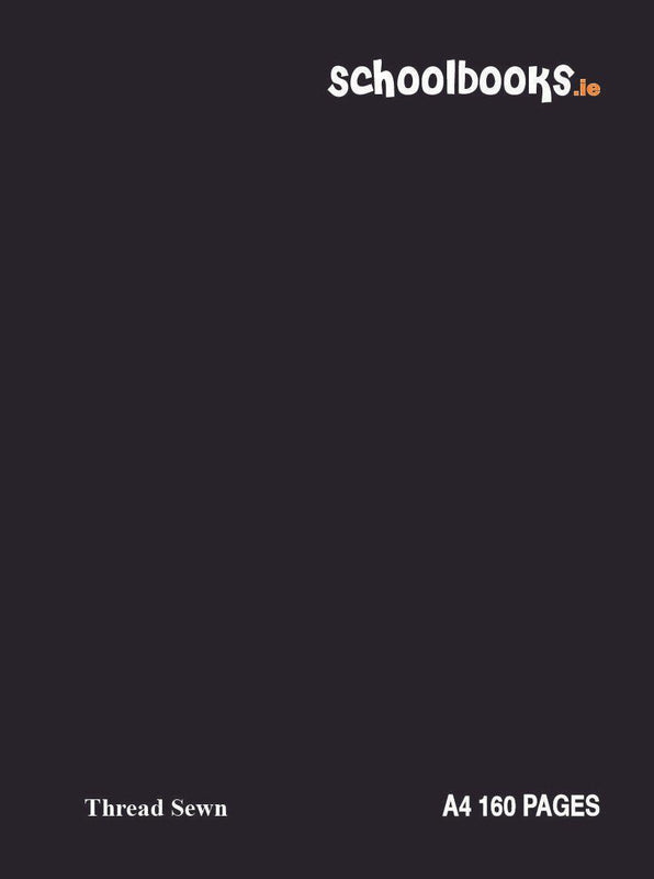 Schoolbooks.ie - A4 Hardback Notebook - 160 Page - Black by Schoolbooks.ie on Schoolbooks.ie