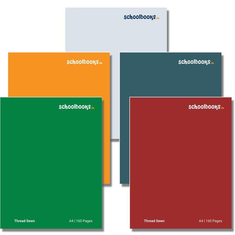 Schoolbooks.ie - A4 Hardback Notebook - 160 Page - Pack of 5 - Assorted by Schoolbooks.ie on Schoolbooks.ie