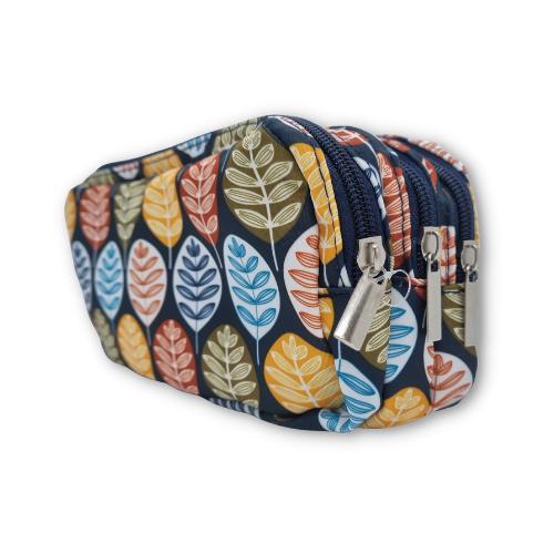■ Schoolbooks.ie - Triple Pencil Case - Leaf Design by Schoolbooks.ie on Schoolbooks.ie