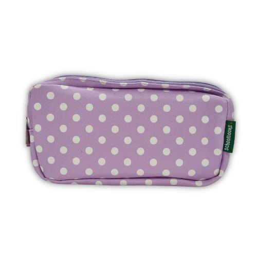 ■ Schoolbooks.ie - Triple Pencil Case - Purple Dots by Schoolbooks.ie on Schoolbooks.ie