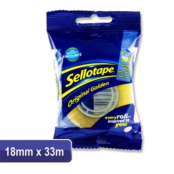 Sellotape 18mm x 33m Original Golden Tape by Sellotape on Schoolbooks.ie