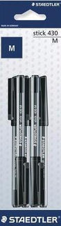 Ball Point Pen - Black - Pack of 6 by Staedtler on Schoolbooks.ie