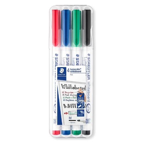 Staedtler - Lumocolor Compact Whiteboard Marker - Box of 4 Assorted Colours by Staedtler on Schoolbooks.ie