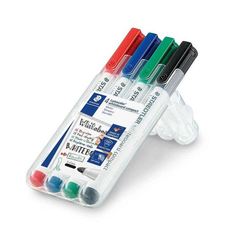 Staedtler - Lumocolor Compact Whiteboard Marker - Box of 4 Assorted Colours by Staedtler on Schoolbooks.ie
