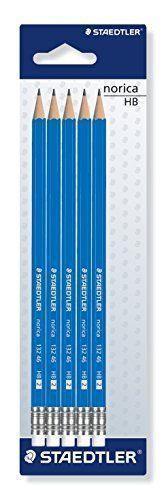 Staedtler Norica HB Pencils with Eraser Tip - Pack of 5 by Staedtler on Schoolbooks.ie