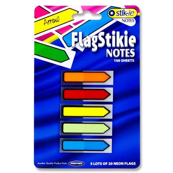 Stik.ie - Notes 5mm x 20mm Sheet Flag Index Arrows Page Markers by Stik.ie on Schoolbooks.ie