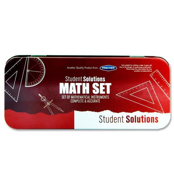 ■ Student Solutions - Maths Set - 8 Piece - Red by Student Solutions on Schoolbooks.ie