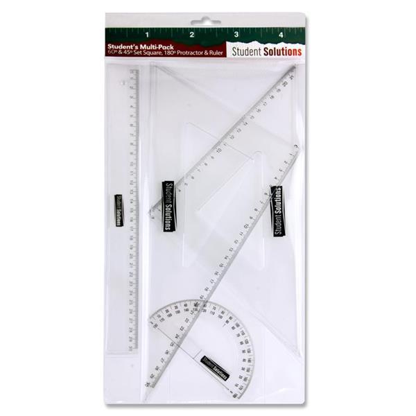 Student Solutions - 4 piece Multi-pack Set Square Set by Student Solutions on Schoolbooks.ie