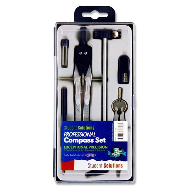 Student Solutions 7pce Professional Compass Set by Student Solutions on Schoolbooks.ie