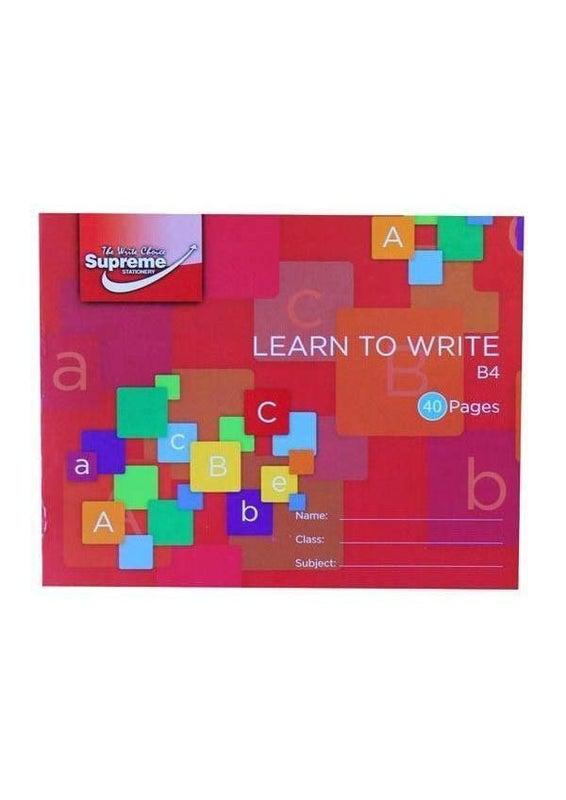 B4 Learn To Write Copy Book - 40 Page by Supreme Stationery on Schoolbooks.ie