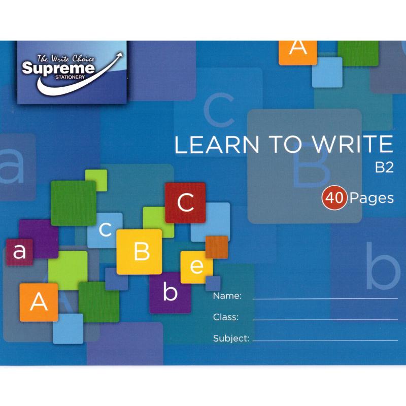 Learn to Write B2 (Wide) Handwriting Copy - 40 page by Supreme Stationery on Schoolbooks.ie