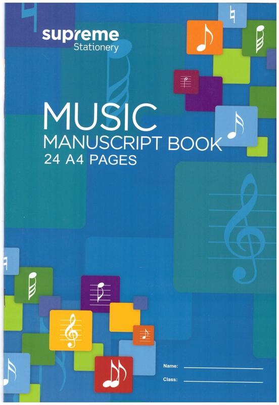 Music Manuscript Book - A4 by Supreme Stationery on Schoolbooks.ie