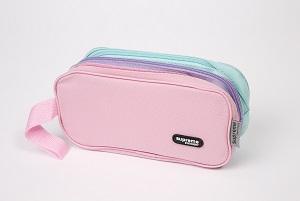 Triple Pencil Case - Pink, Purple, Blue by Supreme Stationery on Schoolbooks.ie