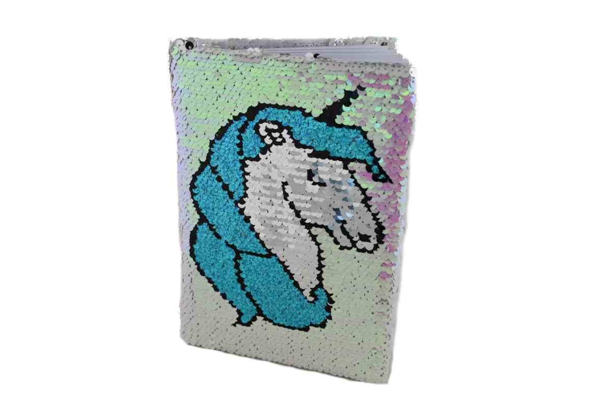 Unicorn A5 Sequin Notebook by Supreme Stationery on Schoolbooks.ie