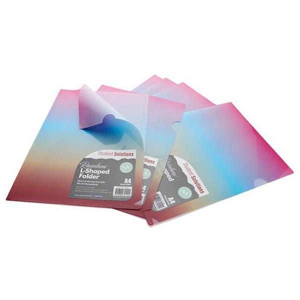 Student Solutions A4 L-shape Folder - Rainbow by Student Solutions on Schoolbooks.ie