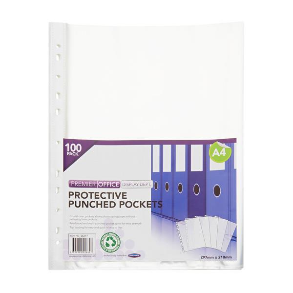 Concept - Punched Pockets A4 - Pack of 100 by Concept on Schoolbooks.ie