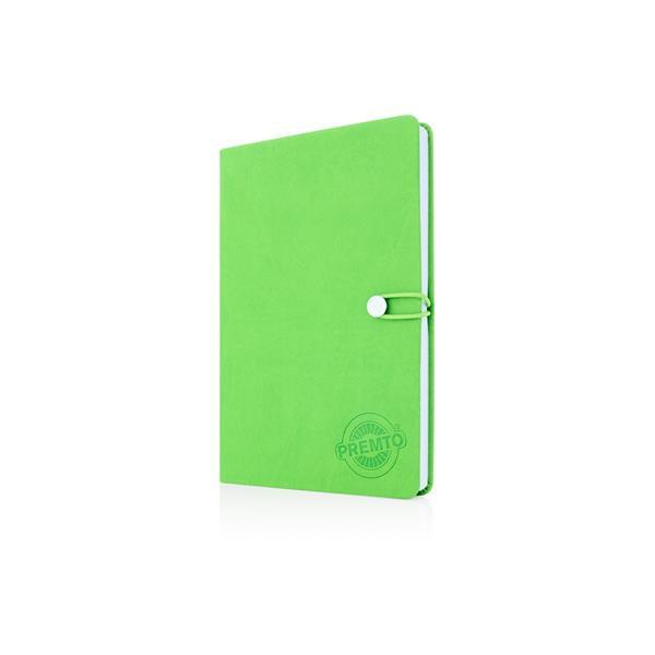 Premto - A5 192 Page Hardcover Pu Notebook With Elastic - Caterpillar Green by Premto on Schoolbooks.ie